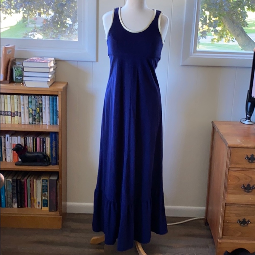 Vintage 70s Byer California Maxi Peasant Tank Dress XS